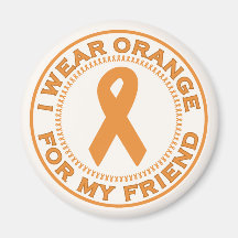 I Wear Orange For My Friend Fridge Magnets