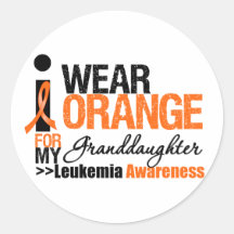 I Wear Orange For My Granddaughter Stickers