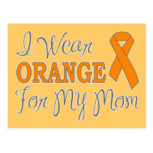 I Wear Orange For My Mom (Orange Ribbon) Postcards