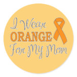 I Wear Orange For My Mom (Orange Ribbon) Sticker