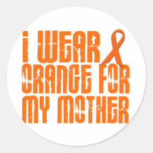 I Wear Orange For My Mother 16 Stickers