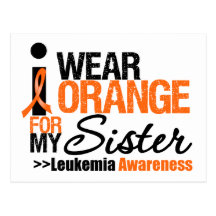 I Wear Orange For My Sister Post Card
