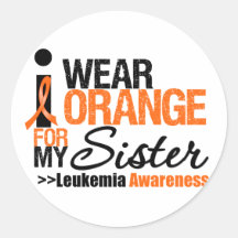 I Wear Orange For My Sister Stickers