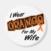 I Wear Orange For My WIFE 8 Fridge Magnets