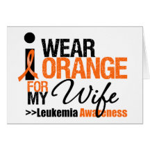 I Wear Orange For My Wife Greeting Cards