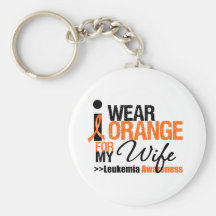 I Wear Orange For My Wife Keychains