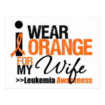 I Wear Orange For My Wife Postcards