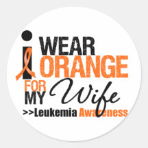 I Wear Orange For My Wife Stickers