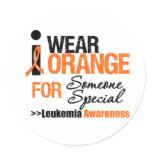 I Wear Orange For Someone Special Round Sticker