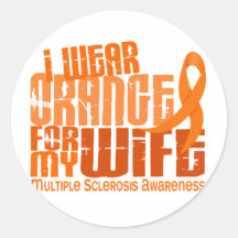 I Wear Orange For Wife 6.4 MS Multiple Sclerosis Stickers