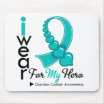 I Wear Ovarian Cancer Ribbon For My Hero T-Shirts Mouse Mat
