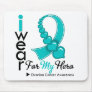 I Wear Ovarian Cancer Ribbon For My Hero T-Shirts Mouse Mat