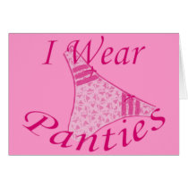 I Wear Panties Cards - Pink