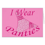 I Wear Panties Cards - Pink