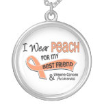 I Wear Peach 42 Best Friend Uterine Cancer necklaces