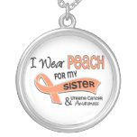 I Wear Peach 42 Sister Uterine Cancer necklaces