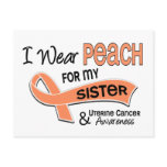 I Wear Peach 42 Sister Uterine Cancer postcards