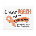 I Wear Peach 42 Stepmother Uterine Cancer postcards
