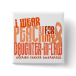I Wear Peach Daughter-In-Law 6.4 Uterine Cancer buttons