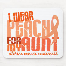 I Wear Peach For My Aunt 6.4 Uterine Cancer Mousepad