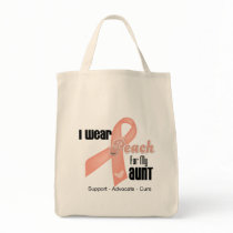 I Wear Peach For My Aunt - Uterine Cancer Bag