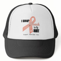 I Wear Peach For My Aunt - Uterine Cancer Trucker Hats