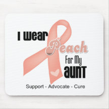 I Wear Peach For My Aunt - Uterine Cancer Mousepad