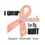 I Wear Peach For My Aunt - Uterine Cancer t-shirts