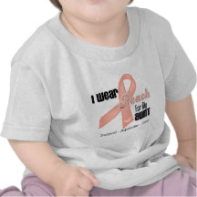 I Wear Peach For My Aunt - Uterine Cancer Tee Shirt