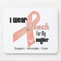 I Wear Peach For My Daughter - Uterine Cancer Mousepads