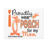 I Wear Peach For My Mom 27 Uterine Cancer postcards