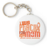 I Wear Peach For My Mom 6.4 Uterine Cancer keychains