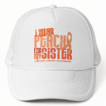 I Wear Peach For My Sister 6.4 Uterine Cancer hats