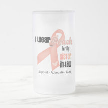 I Wear Peach For My Sister-in-Law - Uterine Cancer Mug