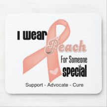 I Wear Peach For Someone Special - Uterine Cancer Mouse Pad
