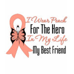 I Wear Peach For The Hero in My Life, Best Friend t-shirts
