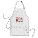 I Wear Peach For The Hero in My Life...My Friend aprons