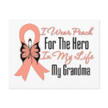 I Wear Peach For The Hero in My Life...My Grandma postcards