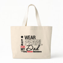 I Wear Pearl Ribbon For My Dad Canvas Bags