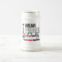 I Wear Pearl Ribbon For My Daddy Coffee Mugs