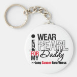 I Wear Pearl Ribbon For My Daddy Keychain
