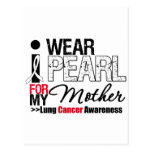 I Wear Pearl Ribbon For My Mother Postcards