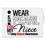 I Wear Pearl Ribbon For My Niece Card