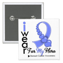 I Wear Periwinkle Ribbon For My Hero Pins