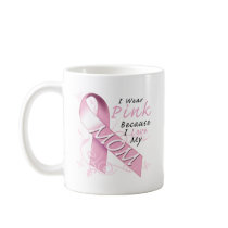 I Wear Pink Because I Love My Mom Coffee Mugs