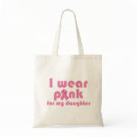 I wear Pink Breast Cancer Awareness Tote Bags