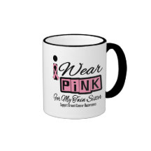 I Wear Pink Breast Cancer Twin Sister (Retro) Mug