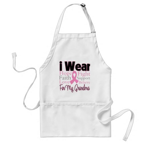 I Wear Pink Collage For My Grandma - Breast Cancer Aprons