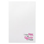 I Wear Pink For Me 42 Breast Cancer Personalized Stationery
