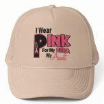 I Wear Pink For My Aunt 19 BREAST CANCER Mesh Hat